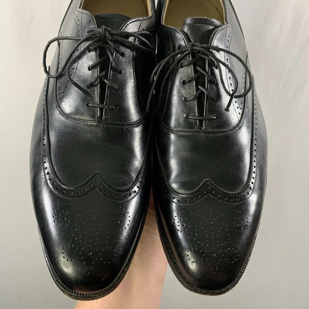 VTG Johnson & Murphy Aristocraft Mens Wingtip Oxford Dress Shoes 11.5 3A  USA
